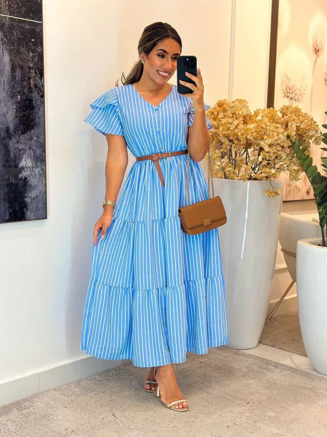 1184 - Vestido Crepe | Manga dupla