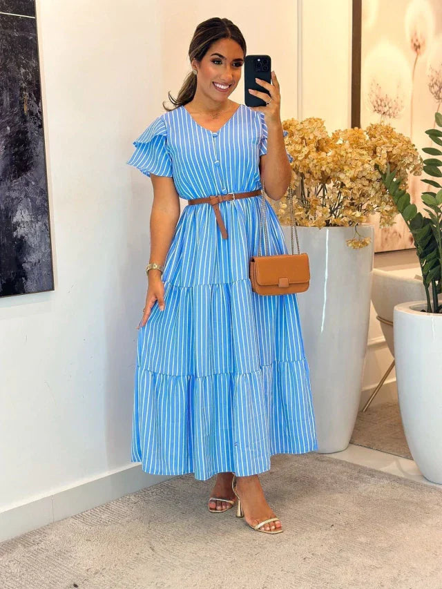 1184 - Vestido Crepe | Manga dupla
