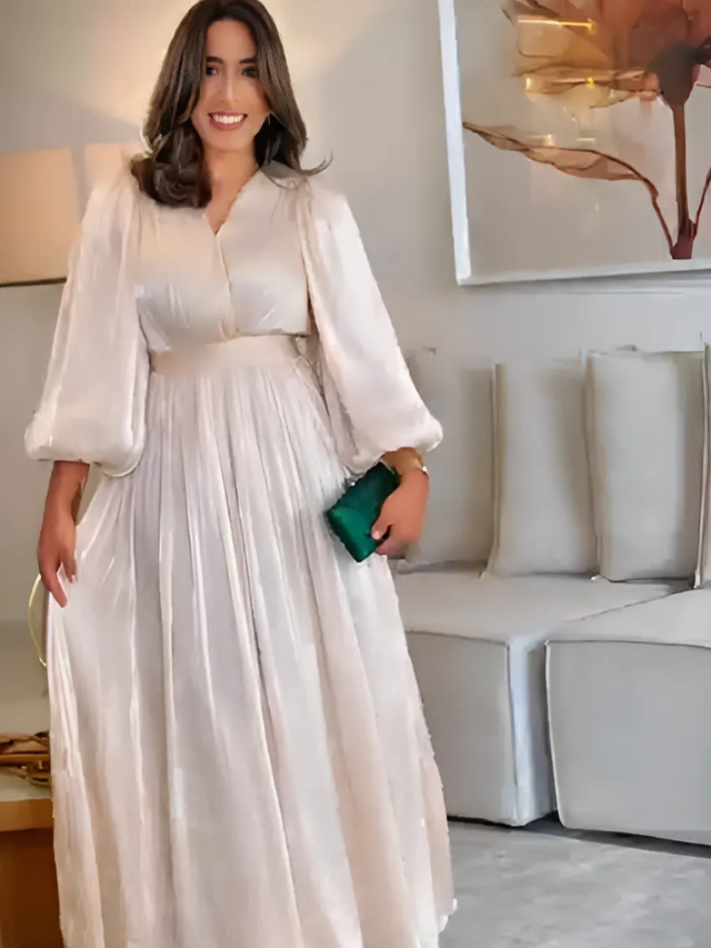 4017 - Vestido Longo | Branco Liso