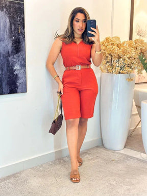 1188 - Conjunto linho | com cinto